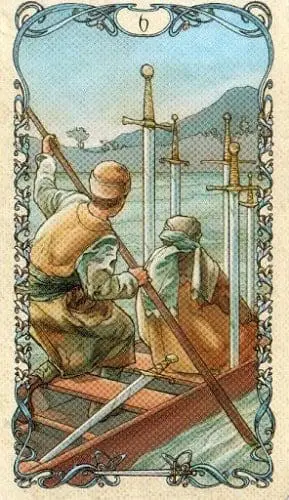 6 de Espadas tarot adivinhação magia esoterismo significado simbolismo