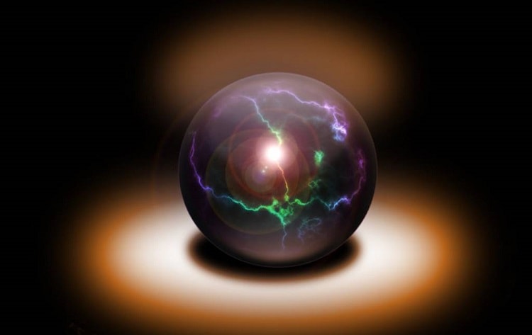 Esfera mágica para previsões. bola de cristal mágica. elemento